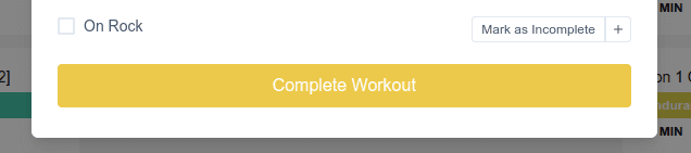 Incomplete workouts 1